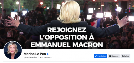 Marine Le Pen, page Facebook